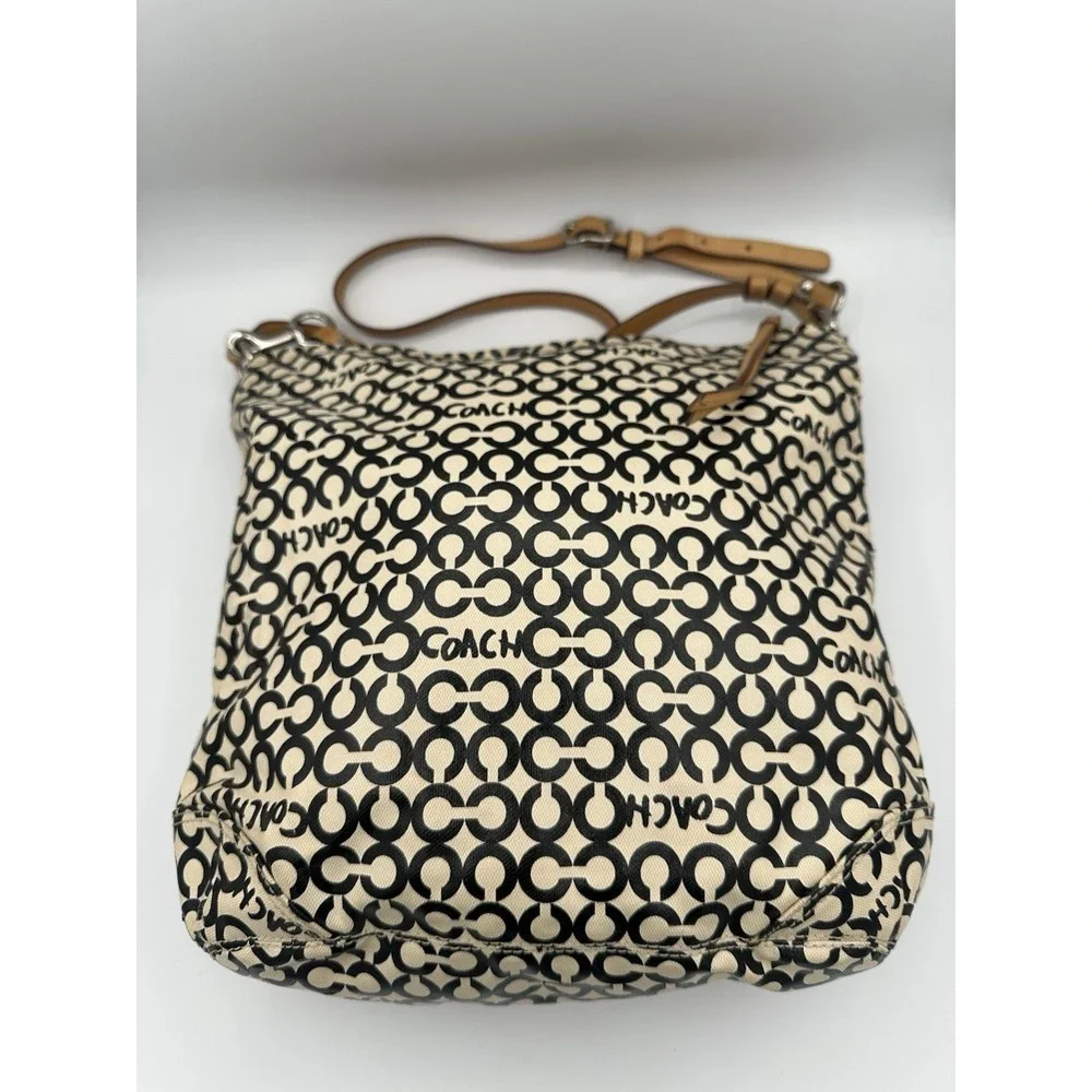 Coach Hobo Handbag Op Art 'Leah' Canvas Convertible